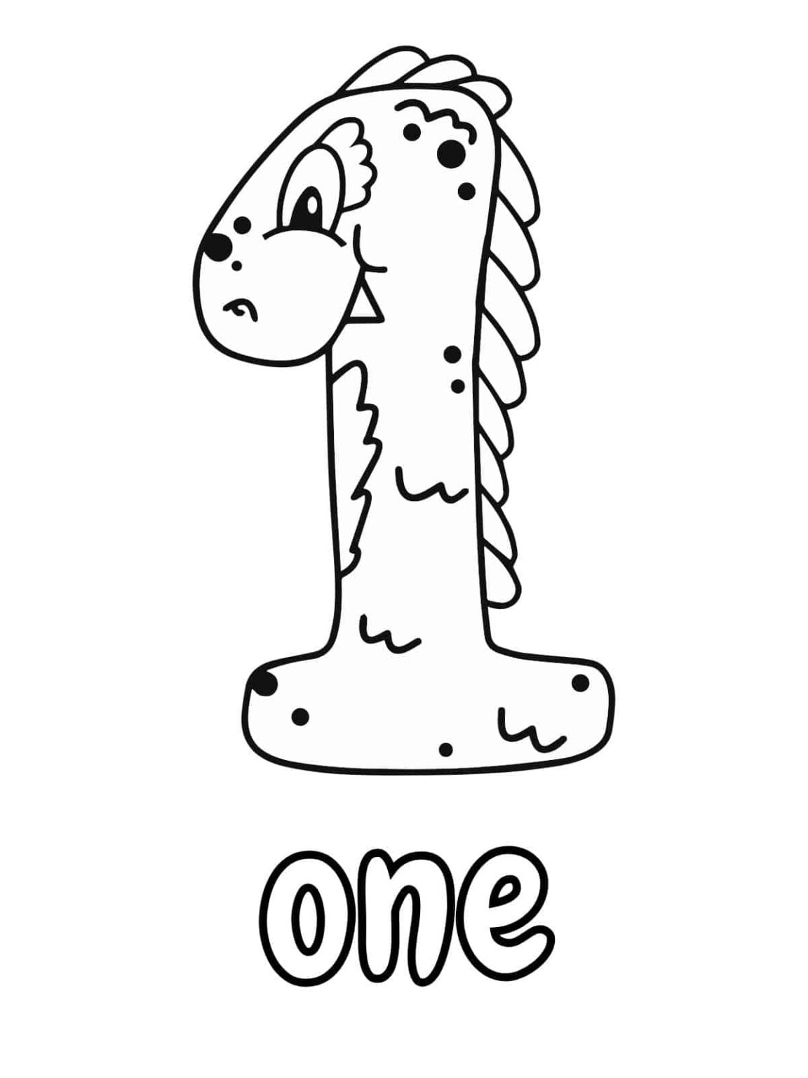 From 1 to 10 fun number coloring pages for kids 