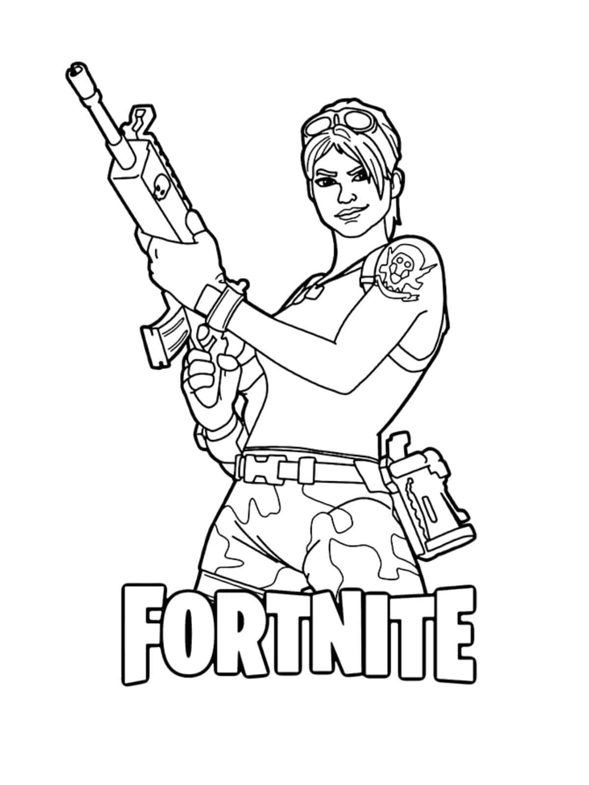 Fortnite Action Coloring Pages