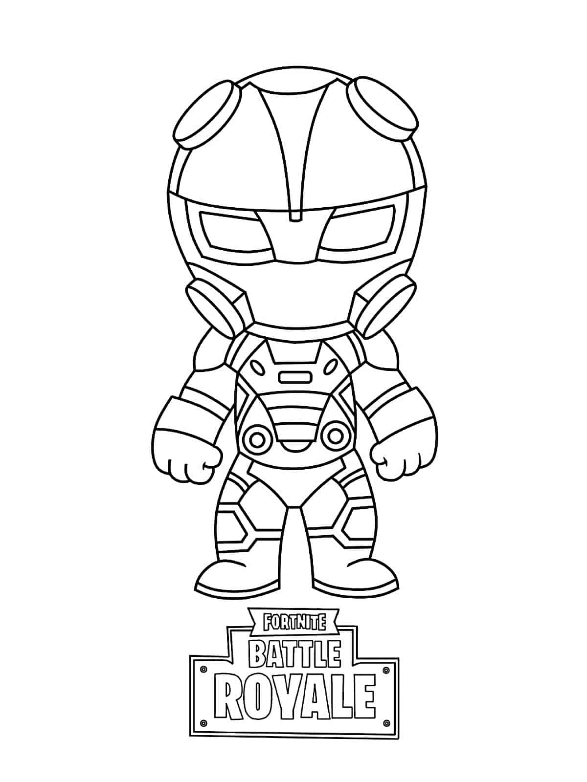 Fortnite Chibi Carbide Coloring Pages