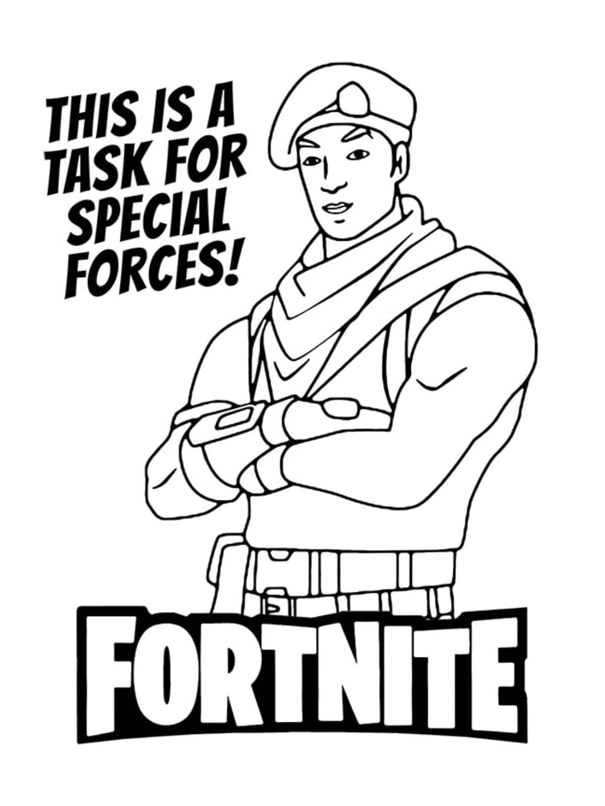 Fortnite Default Skin Coloring Page