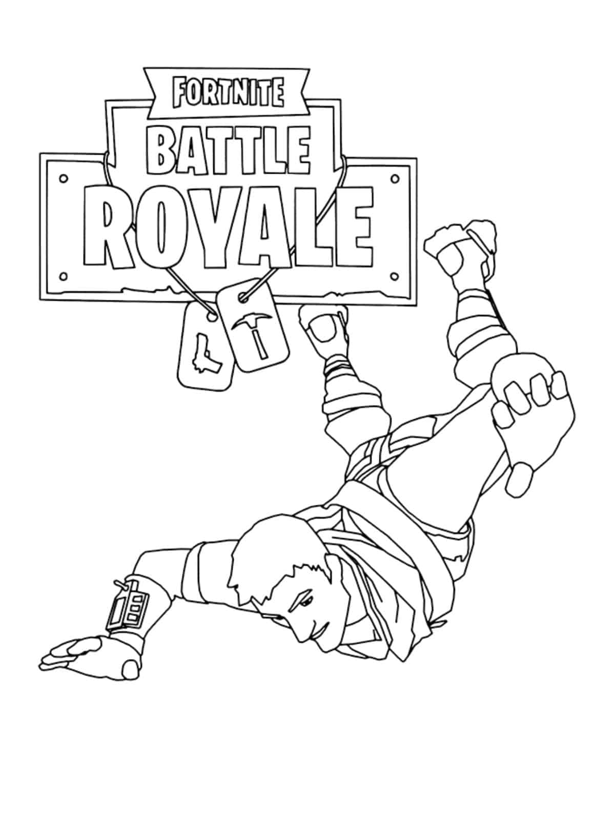 Fortnite Greasy Grove Coloring Page