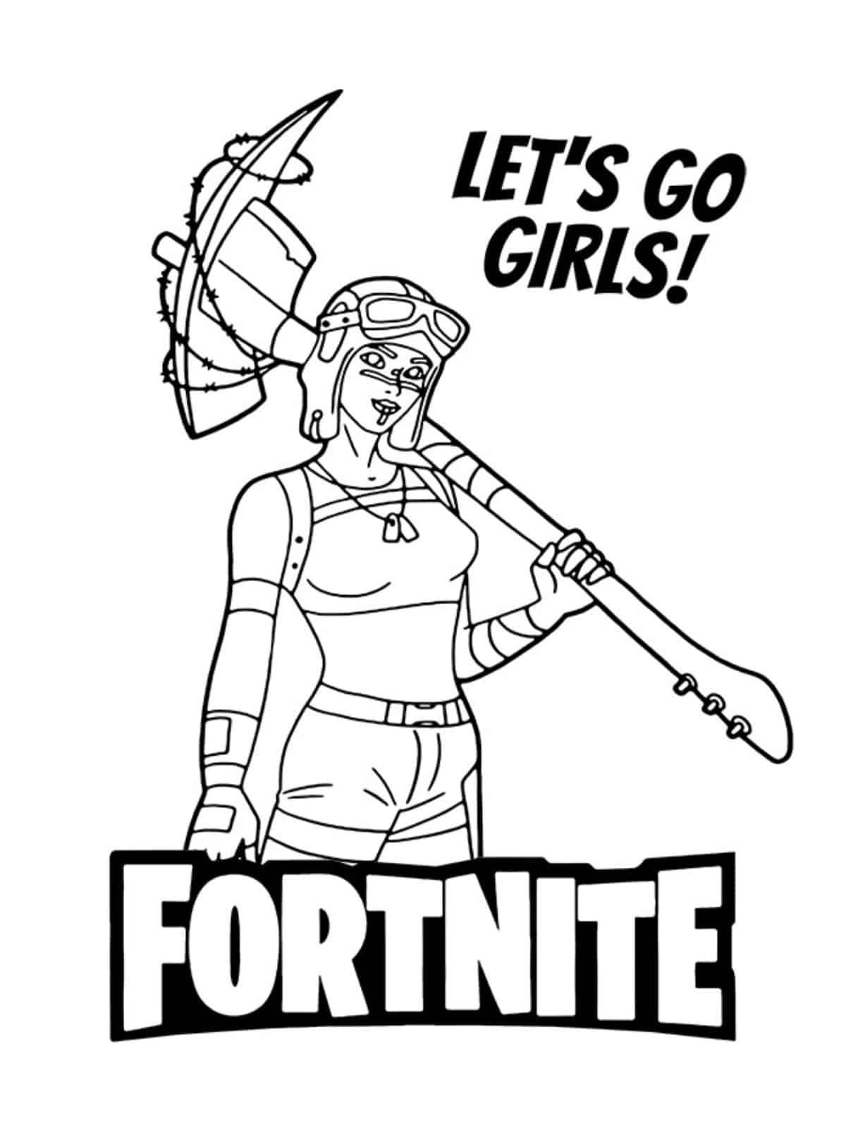 Fortnite Printable Coloring Page