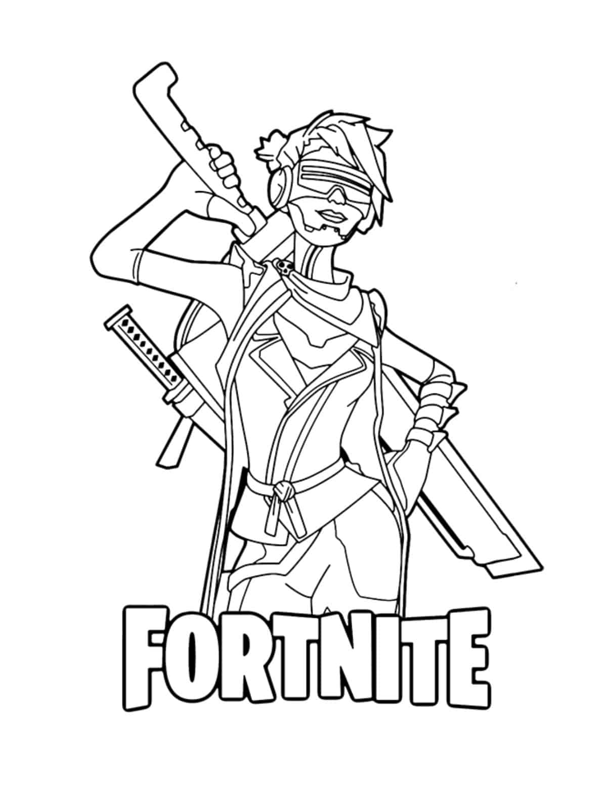 Fortnite Renegade Raider Coloring Page