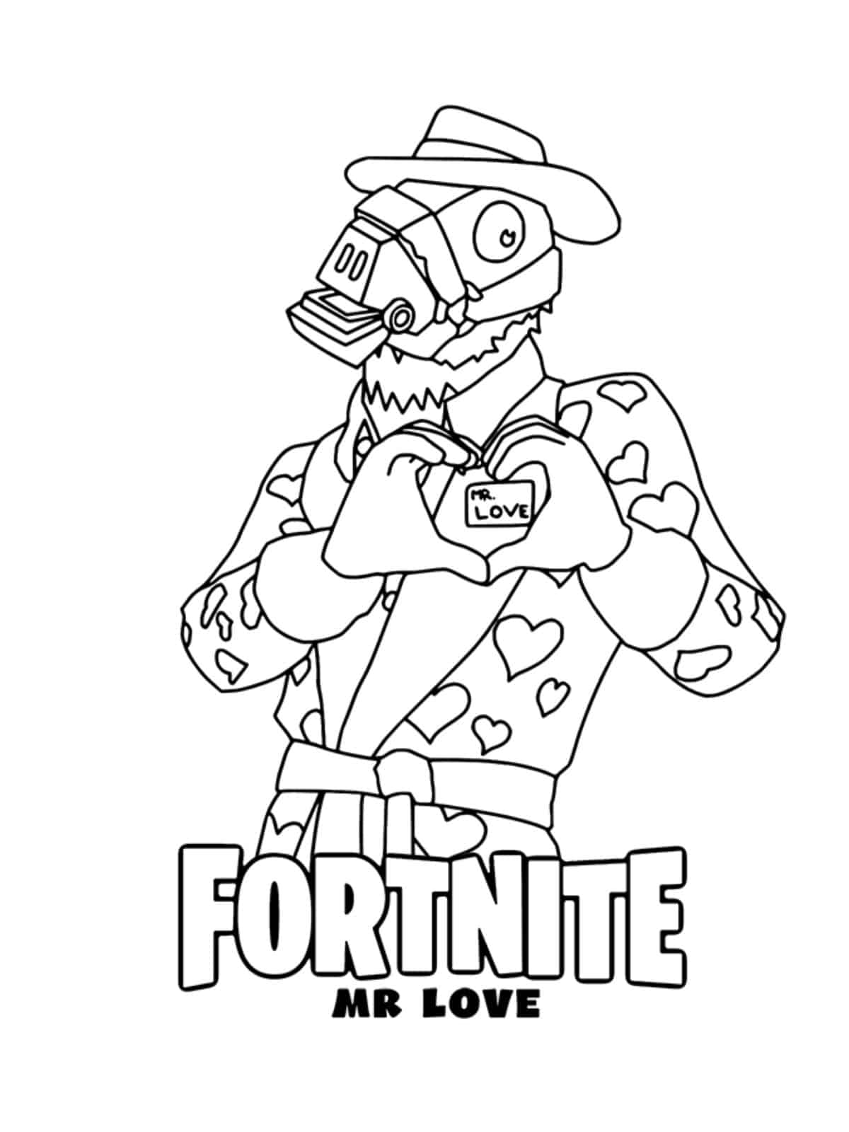 Fortnite Rocket Launcher Coloring Page