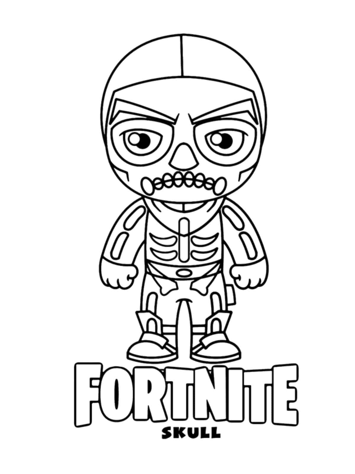 Fortnite Skull Coloring Page