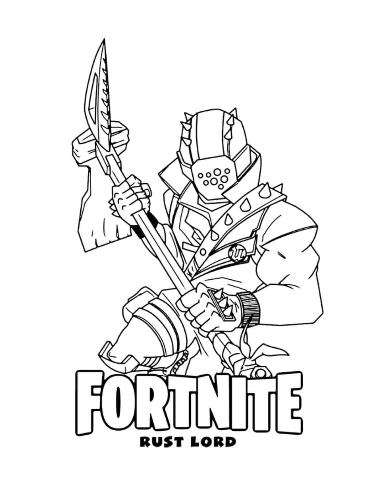 Fortnite Tilted Towers Coloring Page