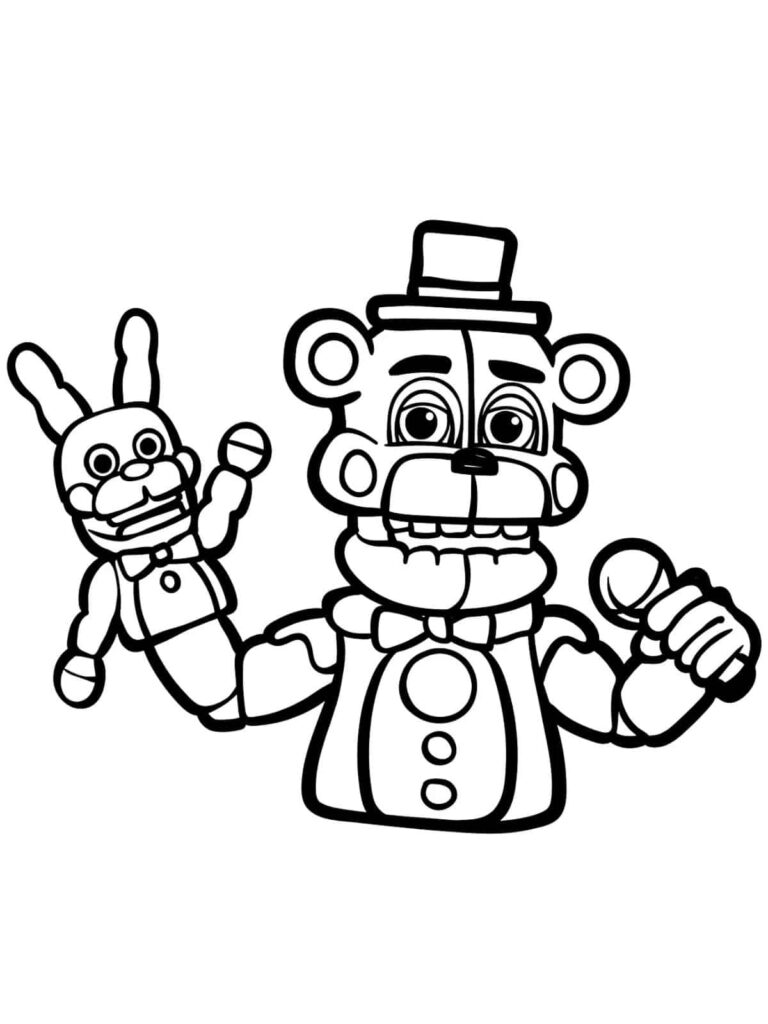 Five Nights At Freddys Coloring - Foxy Coloring Pages 768x1024