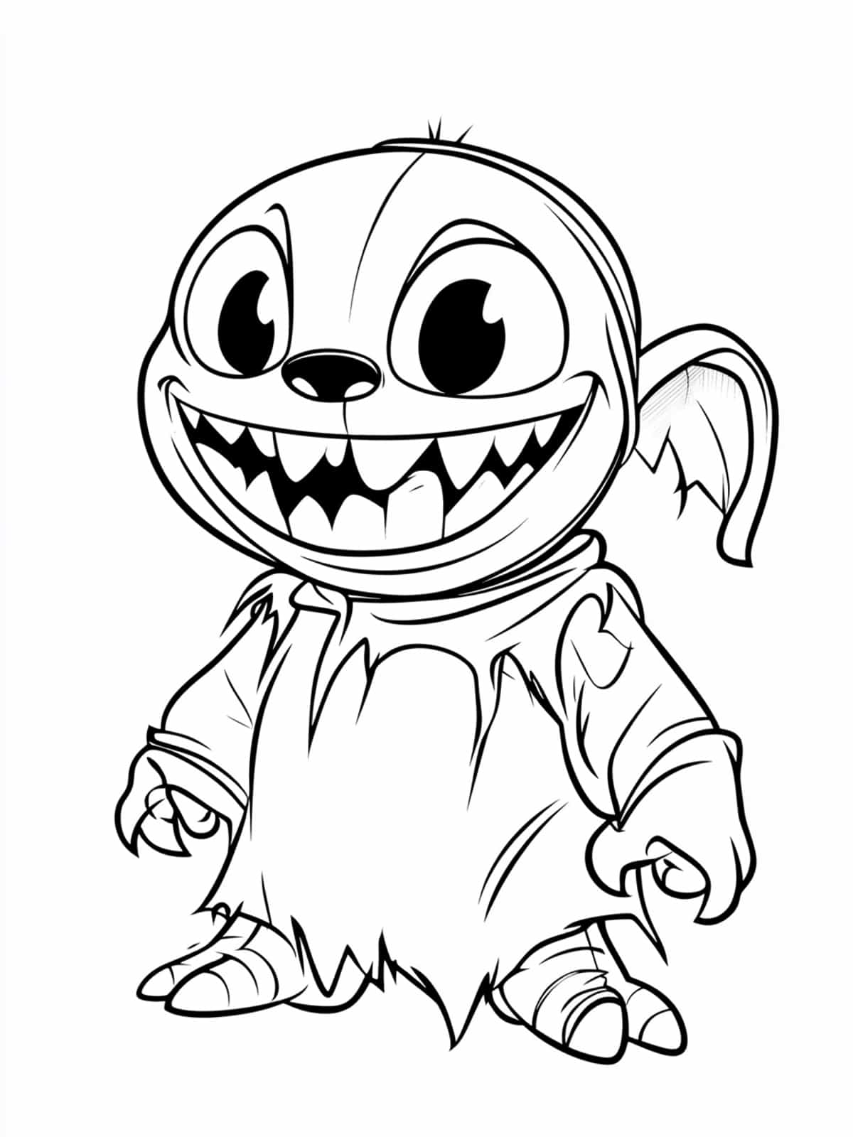 Frankenstein Lilo Stitch Disney Halloween Coloring Sheets