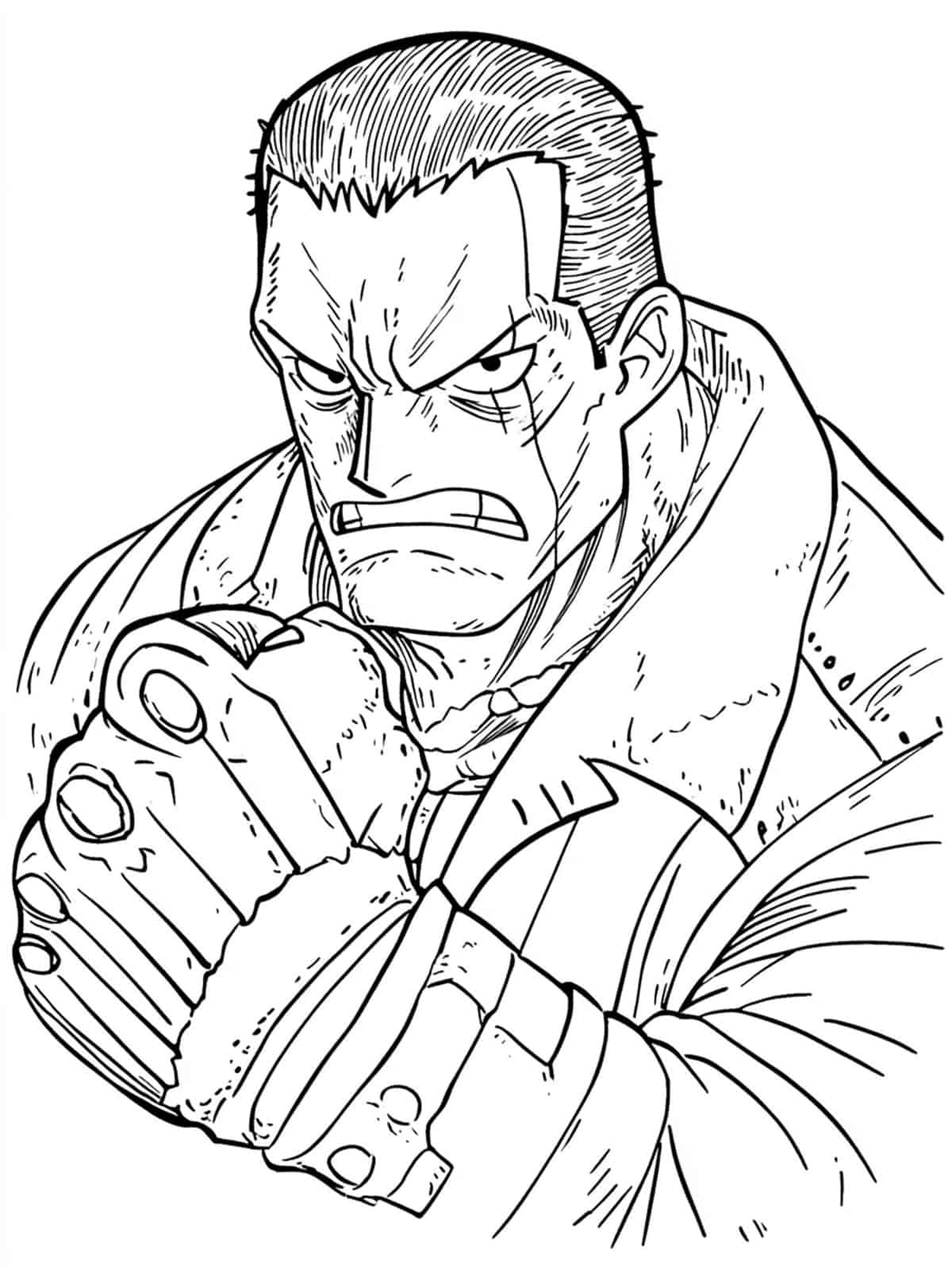 Franky In One Piece Coloring Page