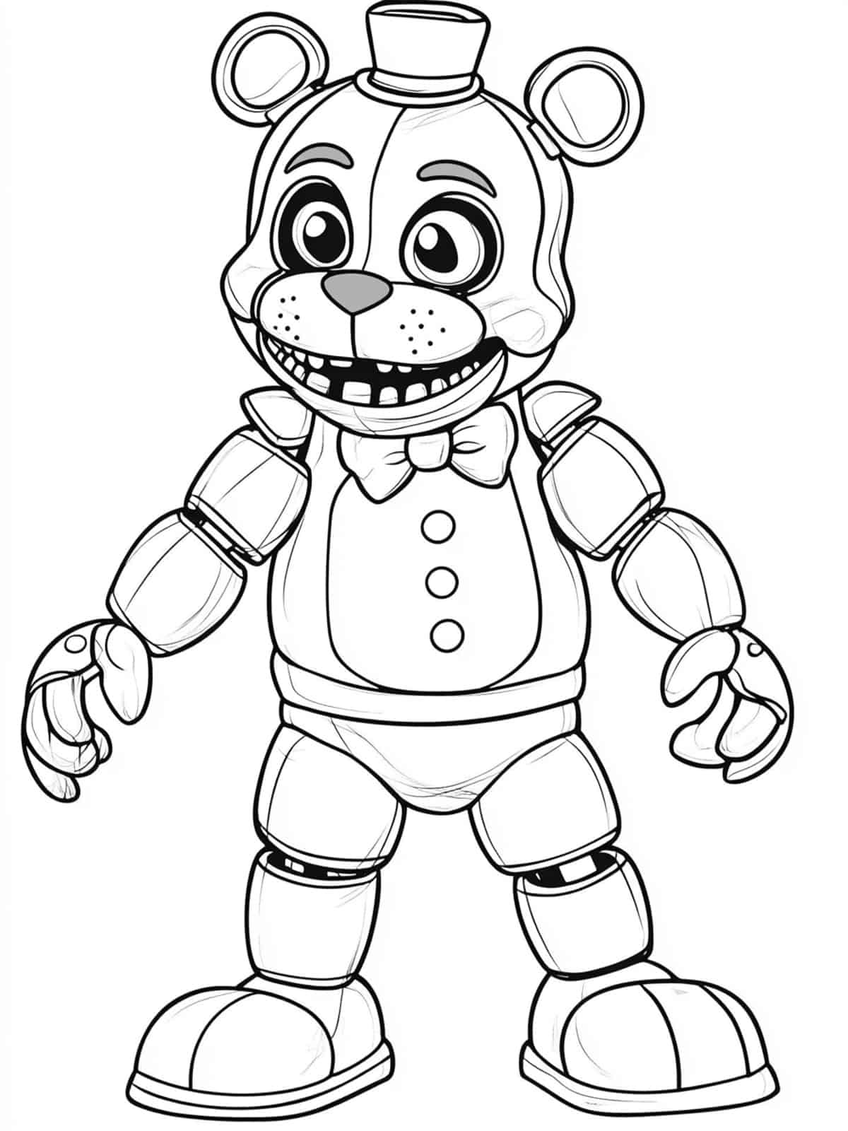 Freddy Fazbear Coloring Pages For Kids