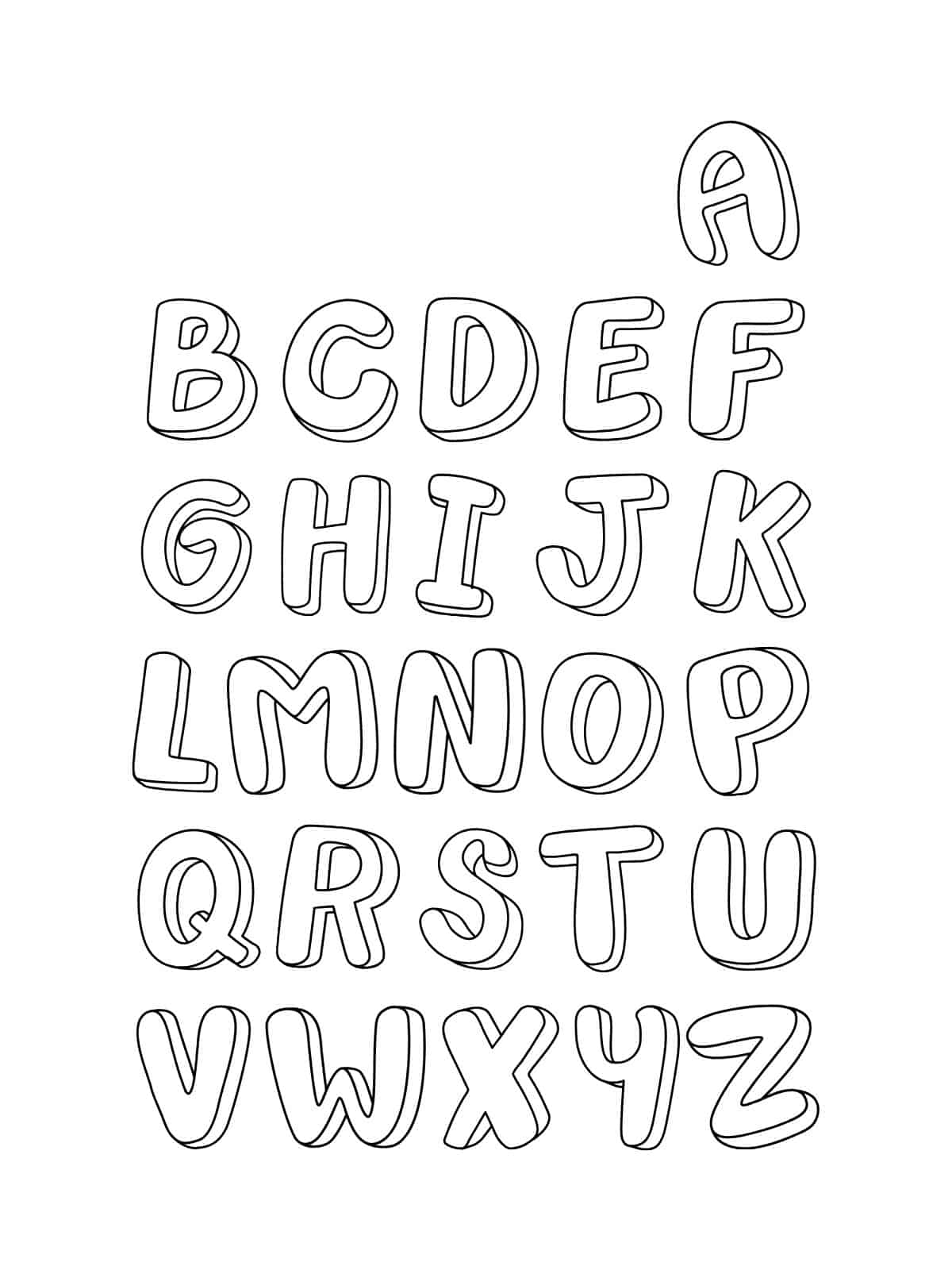 Free Alphabet Coloring Pages To Print