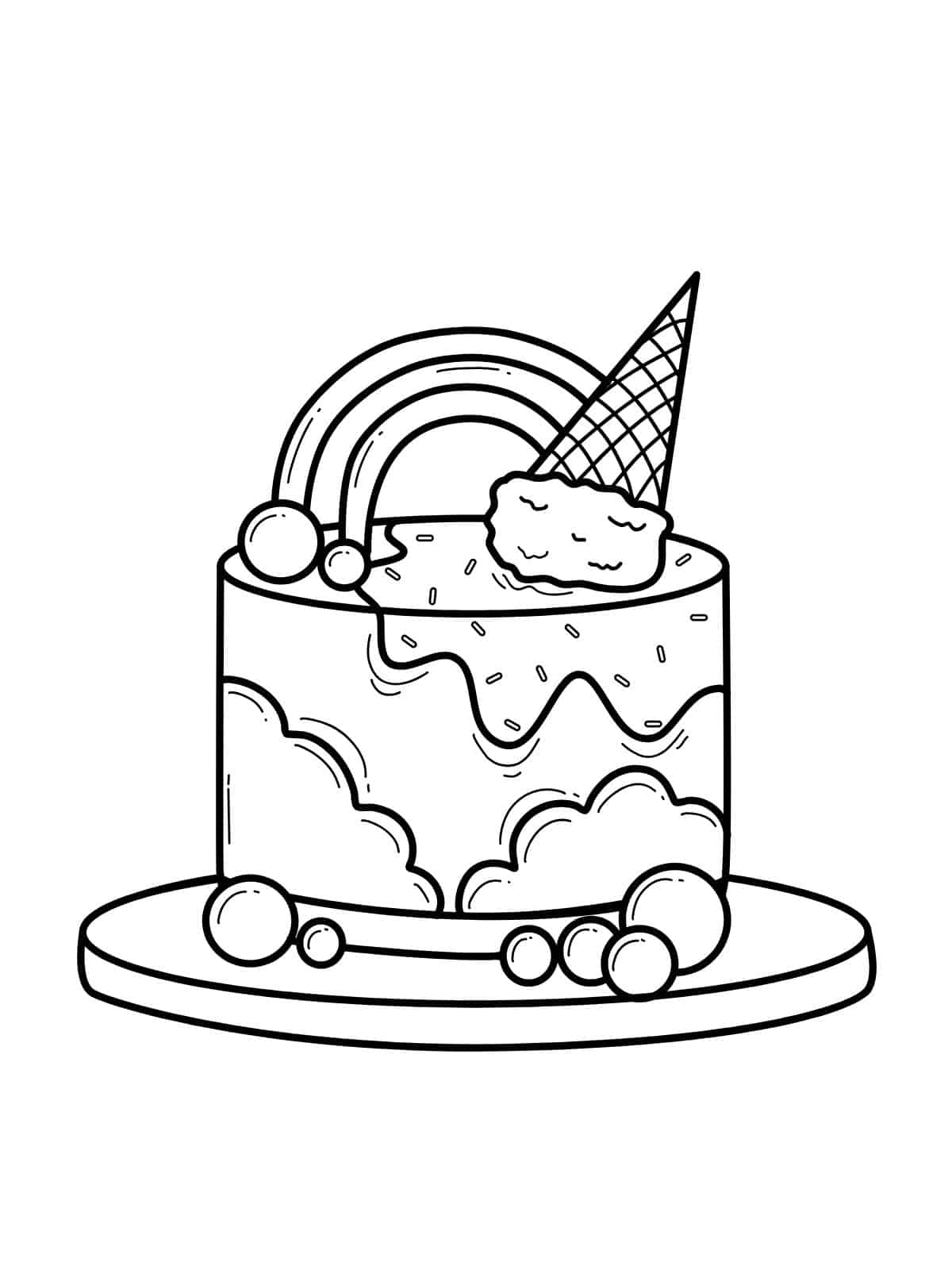 Free Cake Coloring Pages To Color