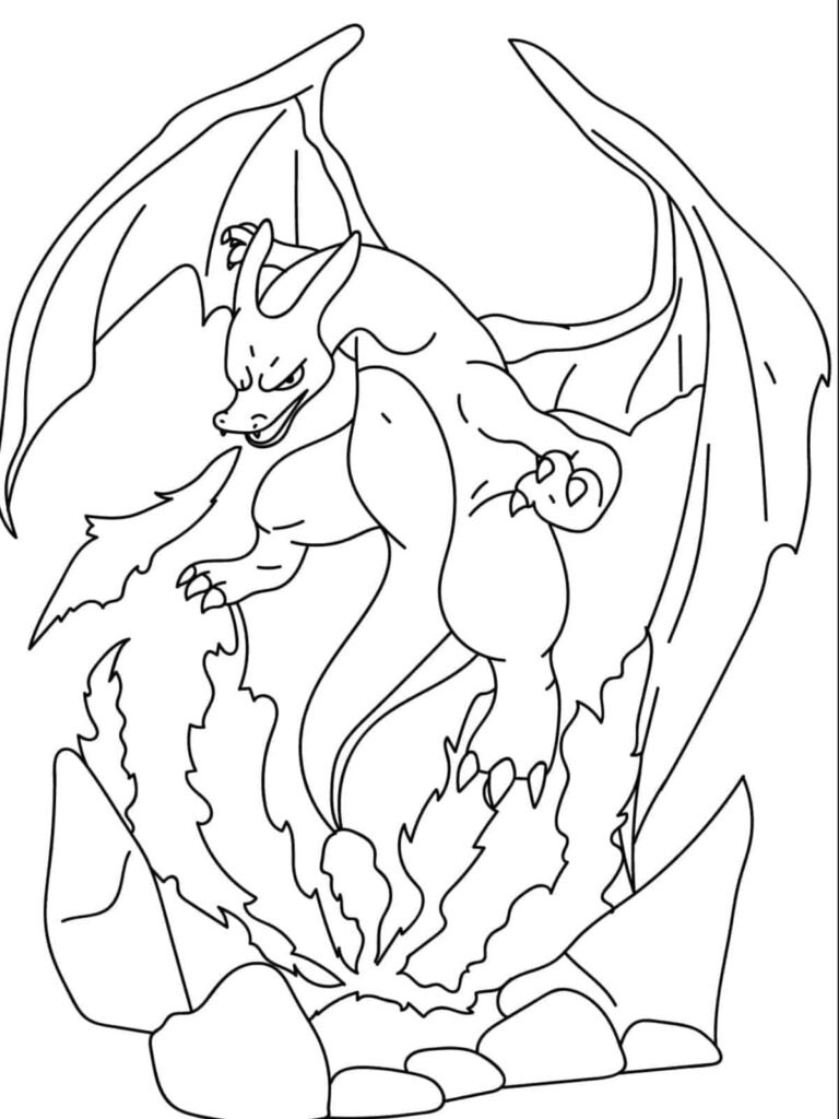 30 Fun Charizard Coloring Pages For Kids 🎨🔥 - Coloringpagesforkids.net