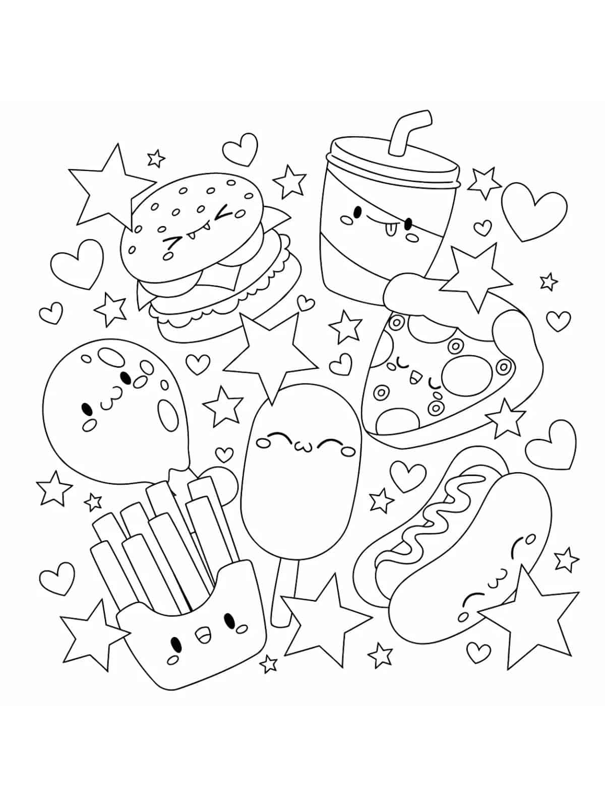 Free Food Coloring Pages To Print