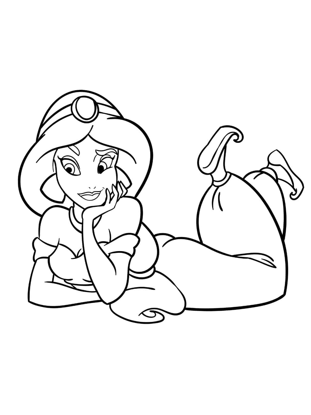 Free Jasmine Princess Coloring Pages