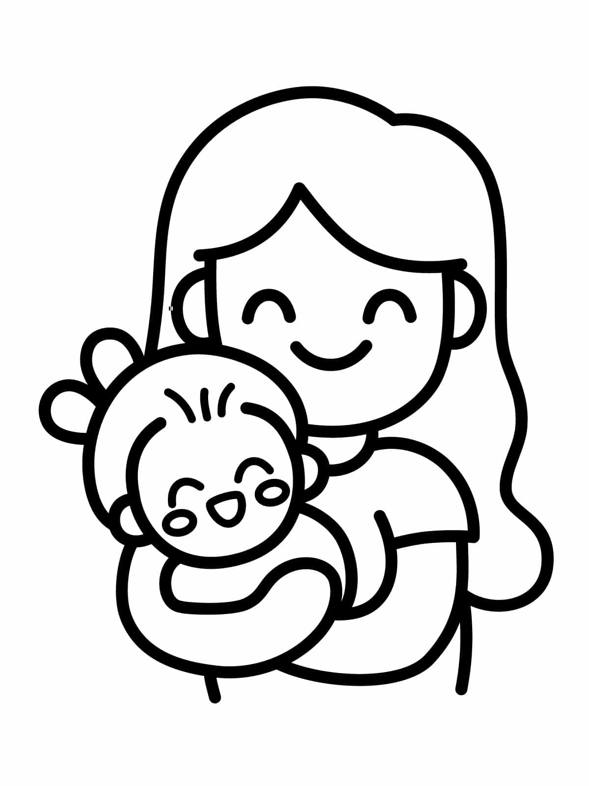 Free Mother Day Coloring Pages