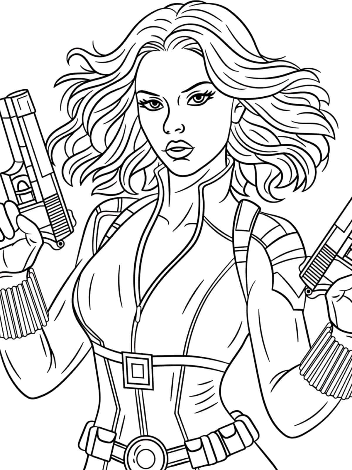 Free The Avengers Black Widow Coloring Sheets