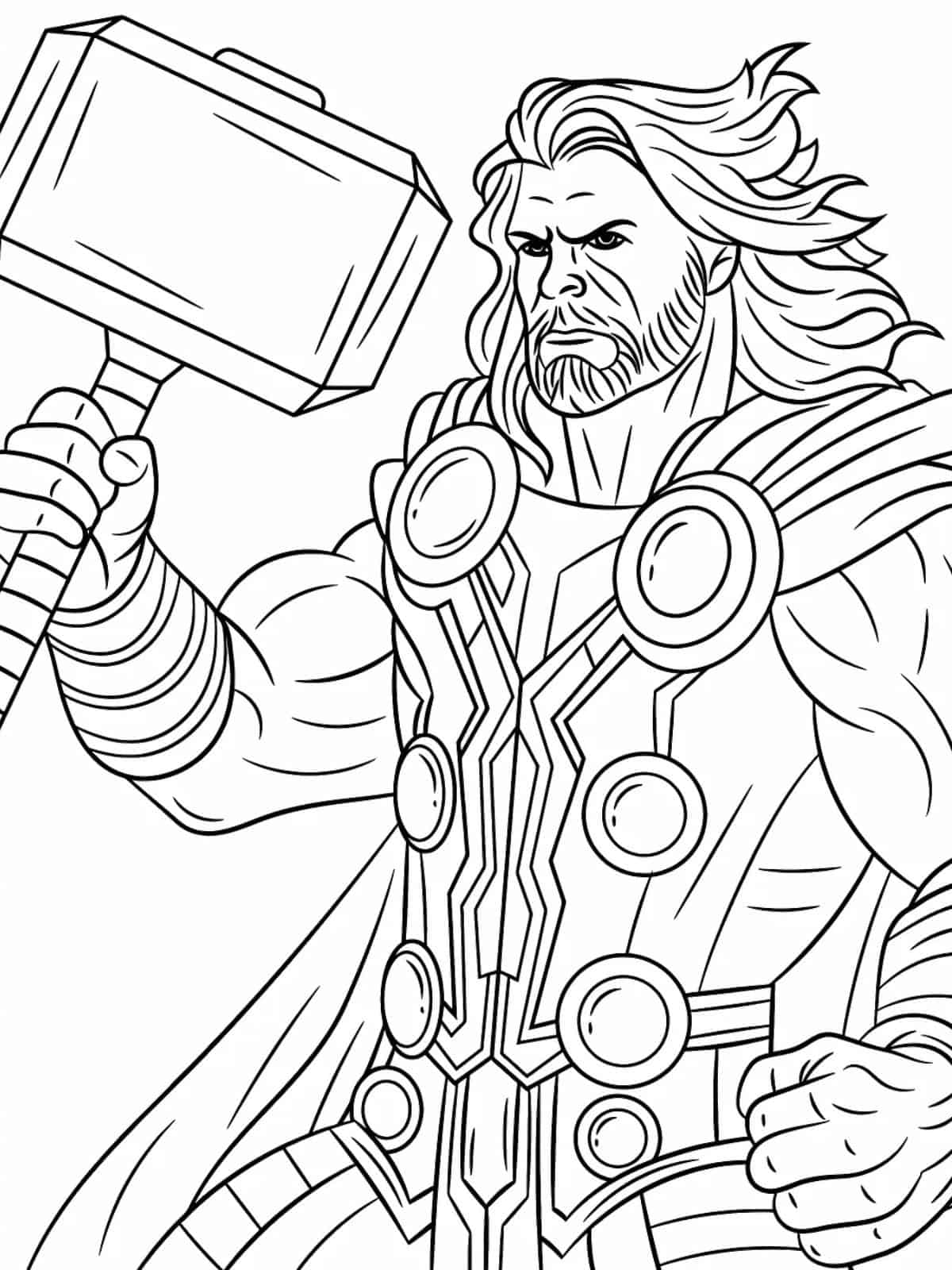 Free The Avengers Thor Coloring Sheets