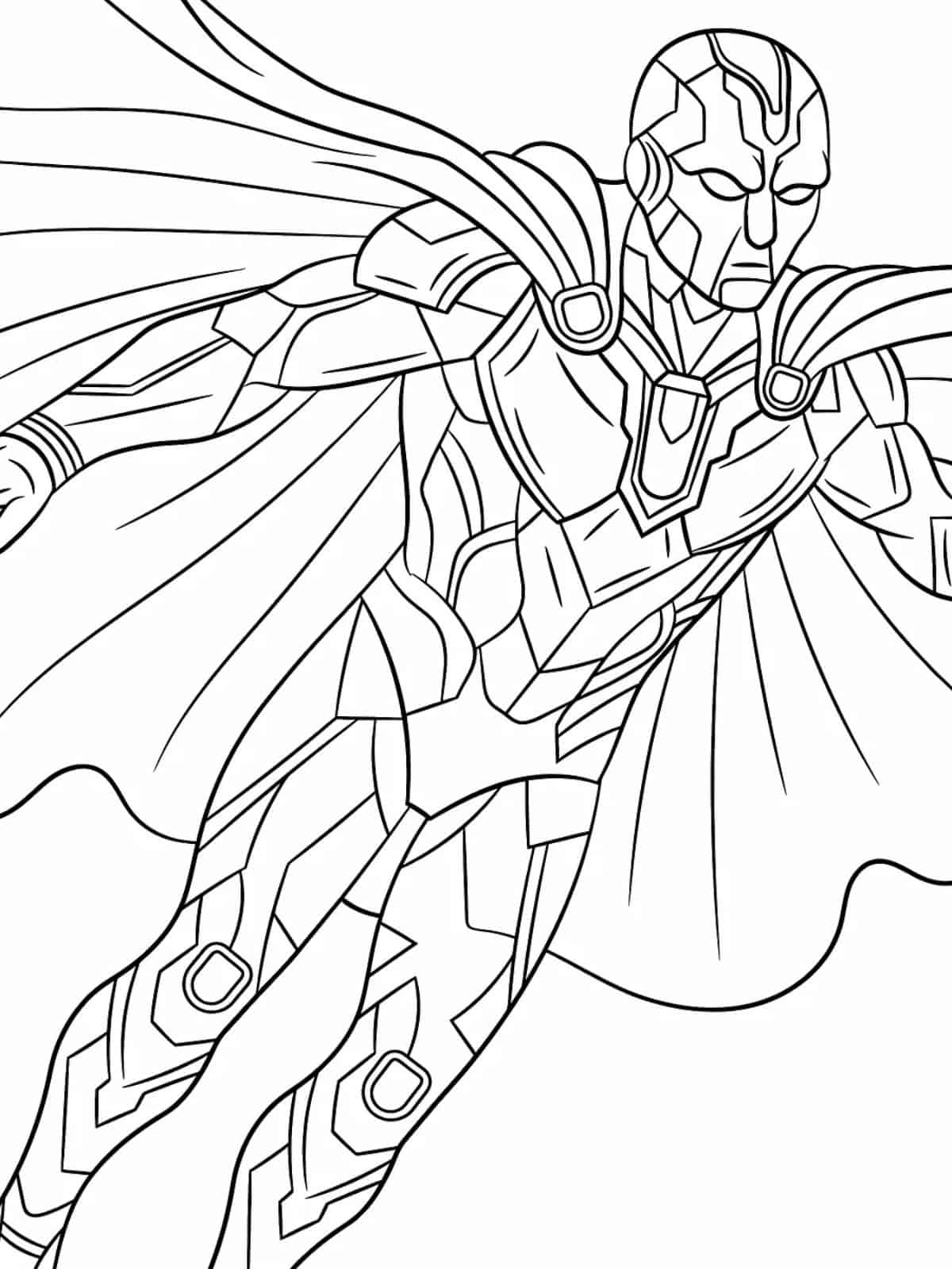 Free The Avengers Vision Coloring Sheets