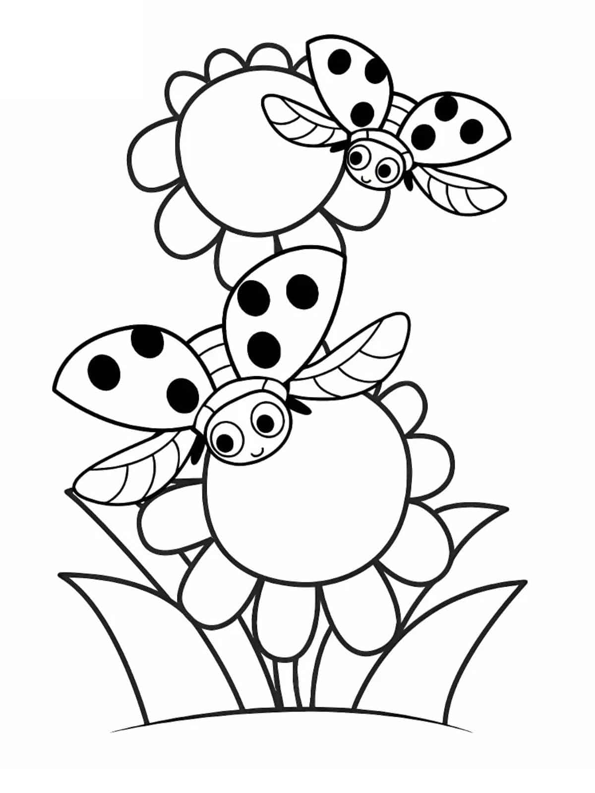 Friendly Ladybug Coloring Pages