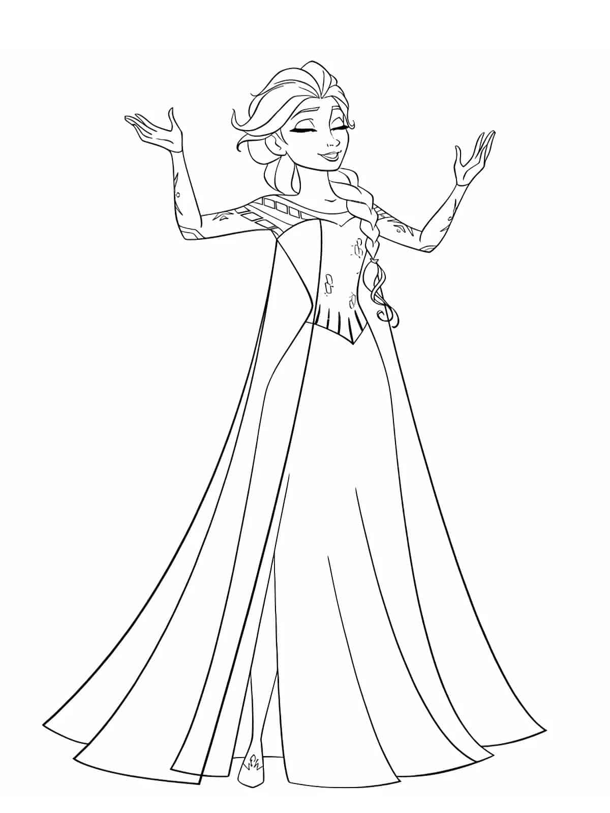 Frozen Elsa Coloring Pages For Kids To Color