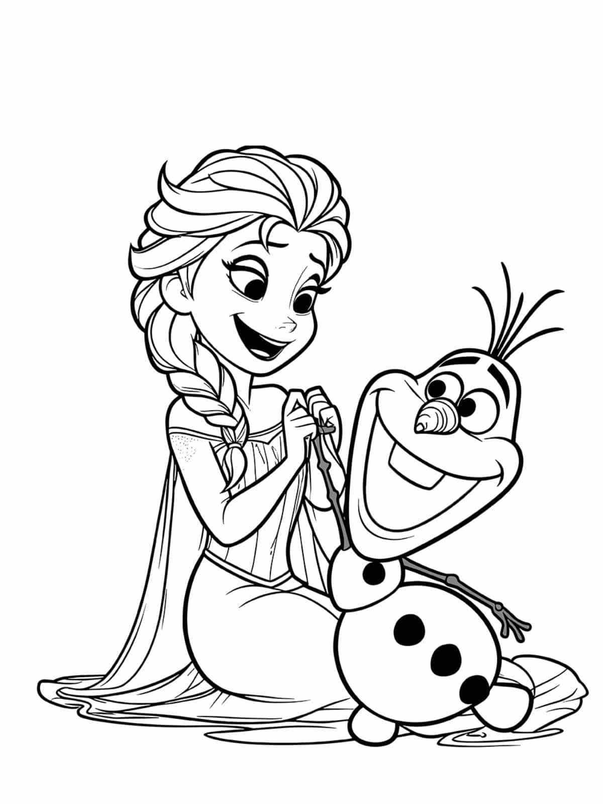 Frozen Olaf Coloring Page