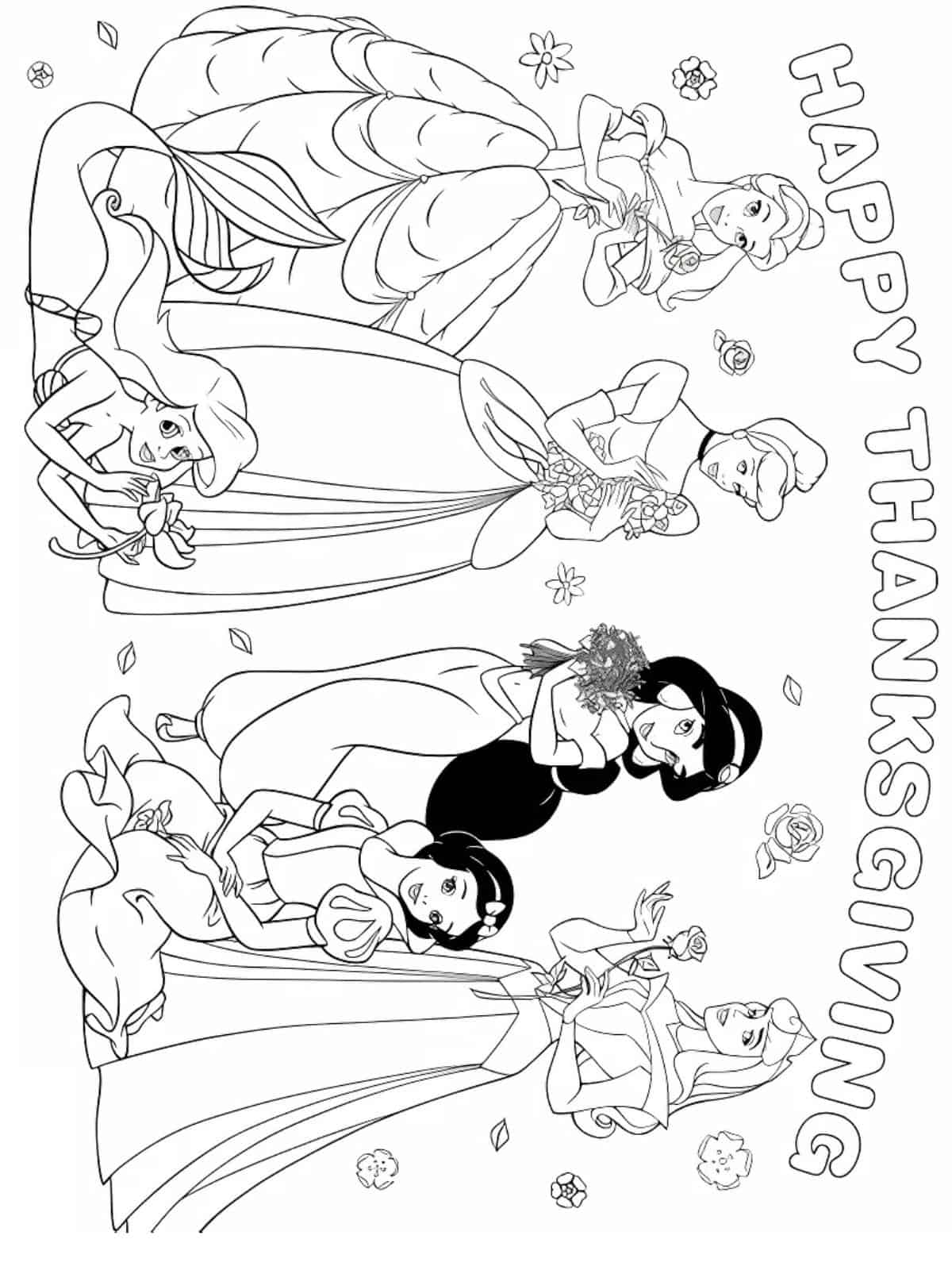 Fun Disney Thanksgiving Coloring Pages