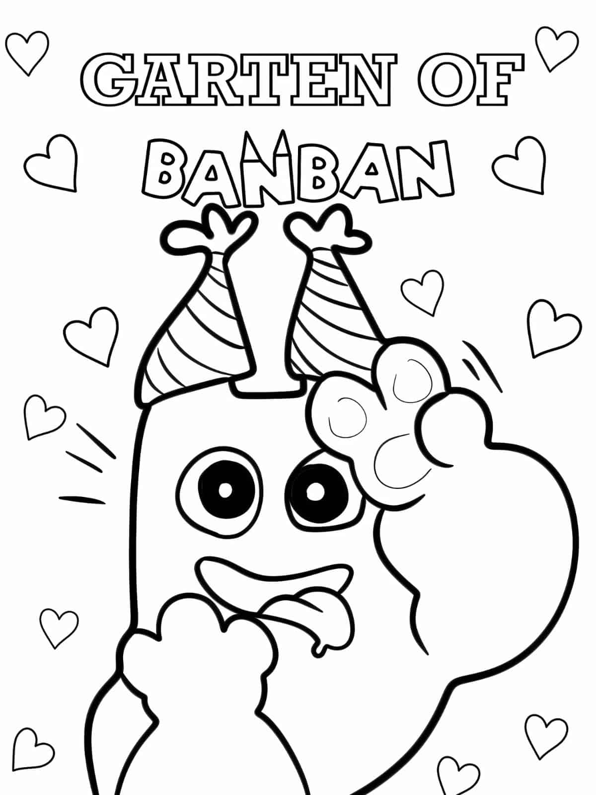 Fun Garten Of Banban Coloring Sheets