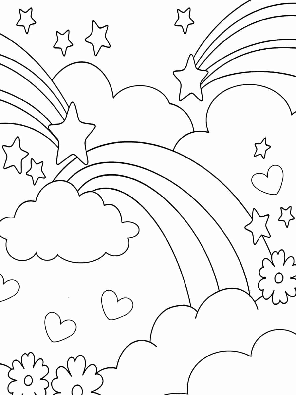 Fun Rainbow Coloring Sheets