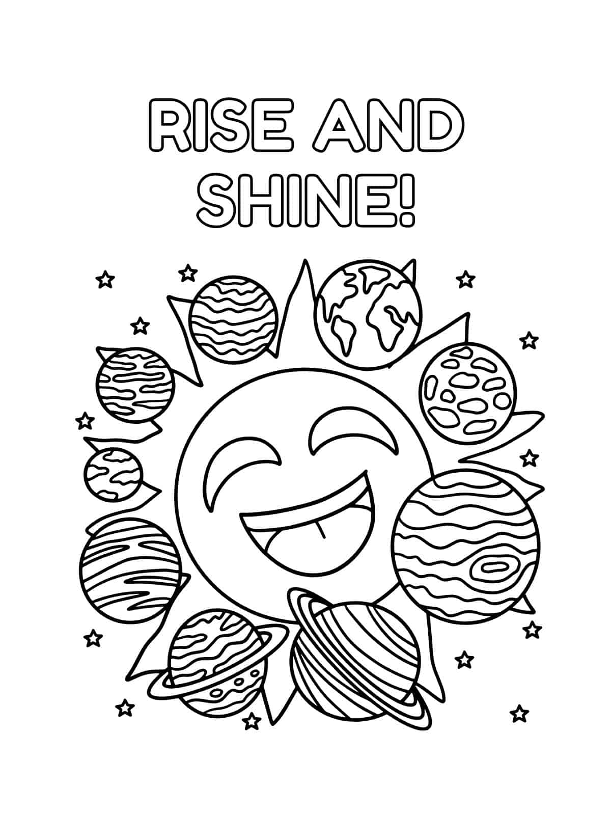 Fun Space Coloring Sheets