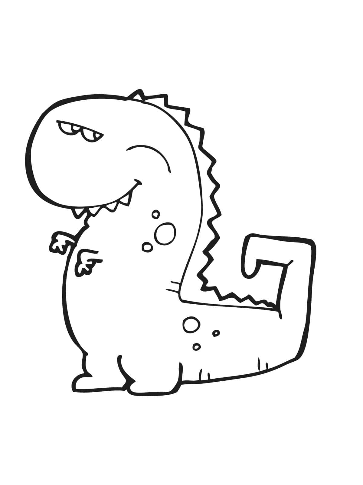 Funny Dinosaur Coloring Sheets For Kid