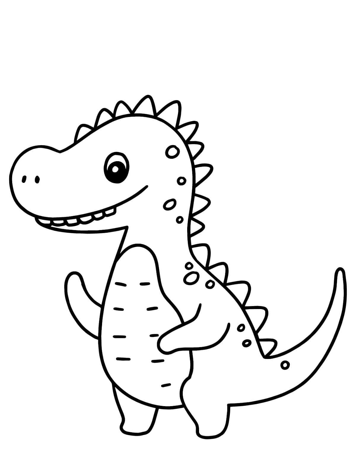 Funny Dinosaur Coloring Sheets For Kids