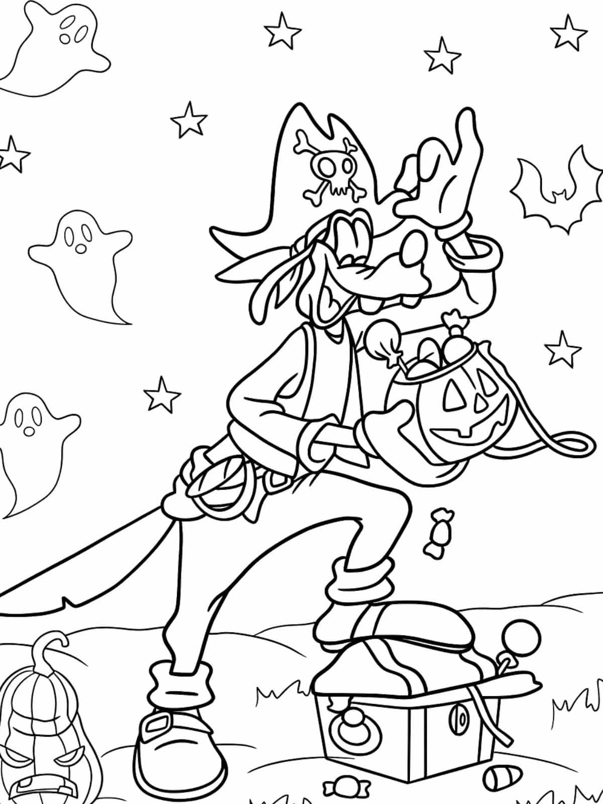 Funny Disney Halloween Coloring Pages