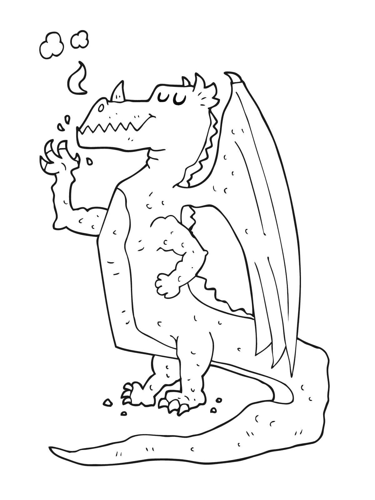 Funny Dragon Coloring Pages For Kids