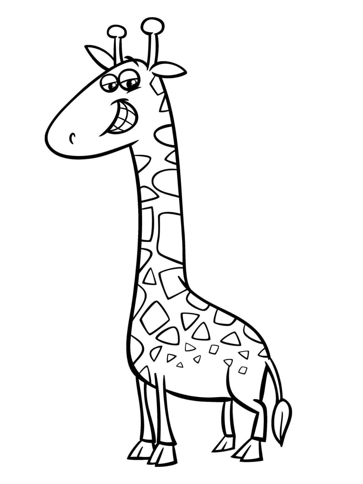 Funny Giraffe Coloring Sheets