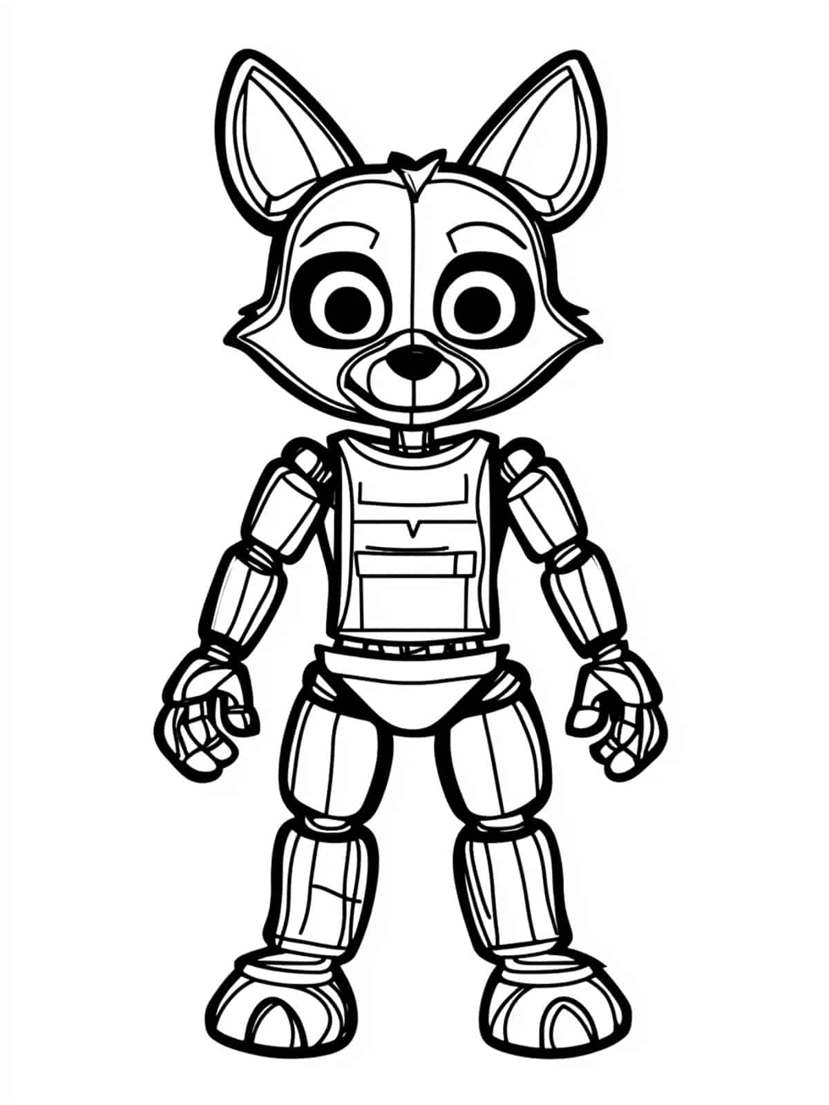 Funtime Foxy Five Nights At Freddys Coloring Page