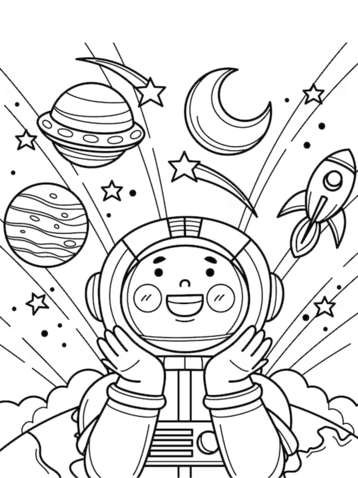 Galaxy Space Coloring Pages For Kids