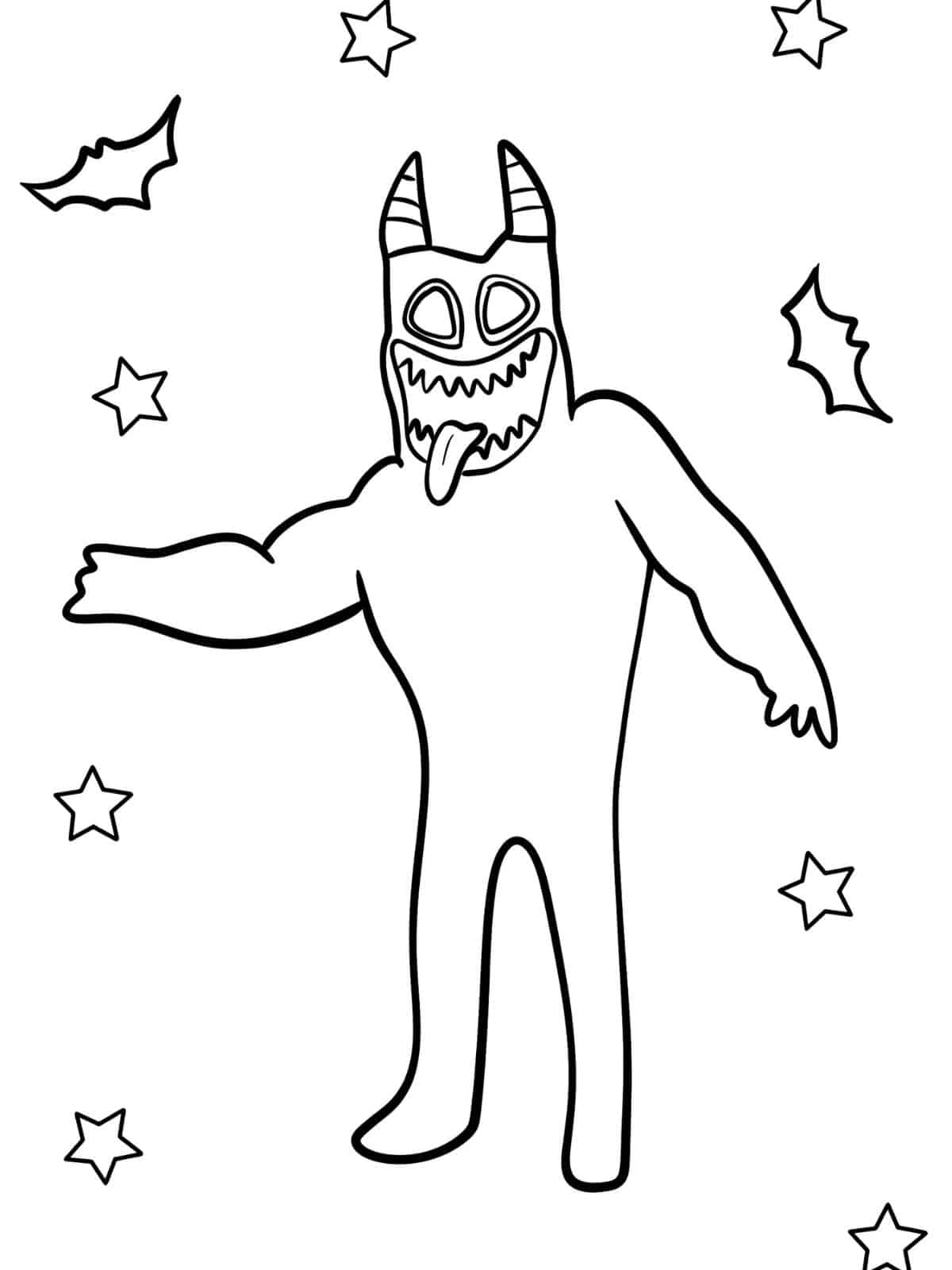 Garten Of Banban Characters Interacting Coloring Pages