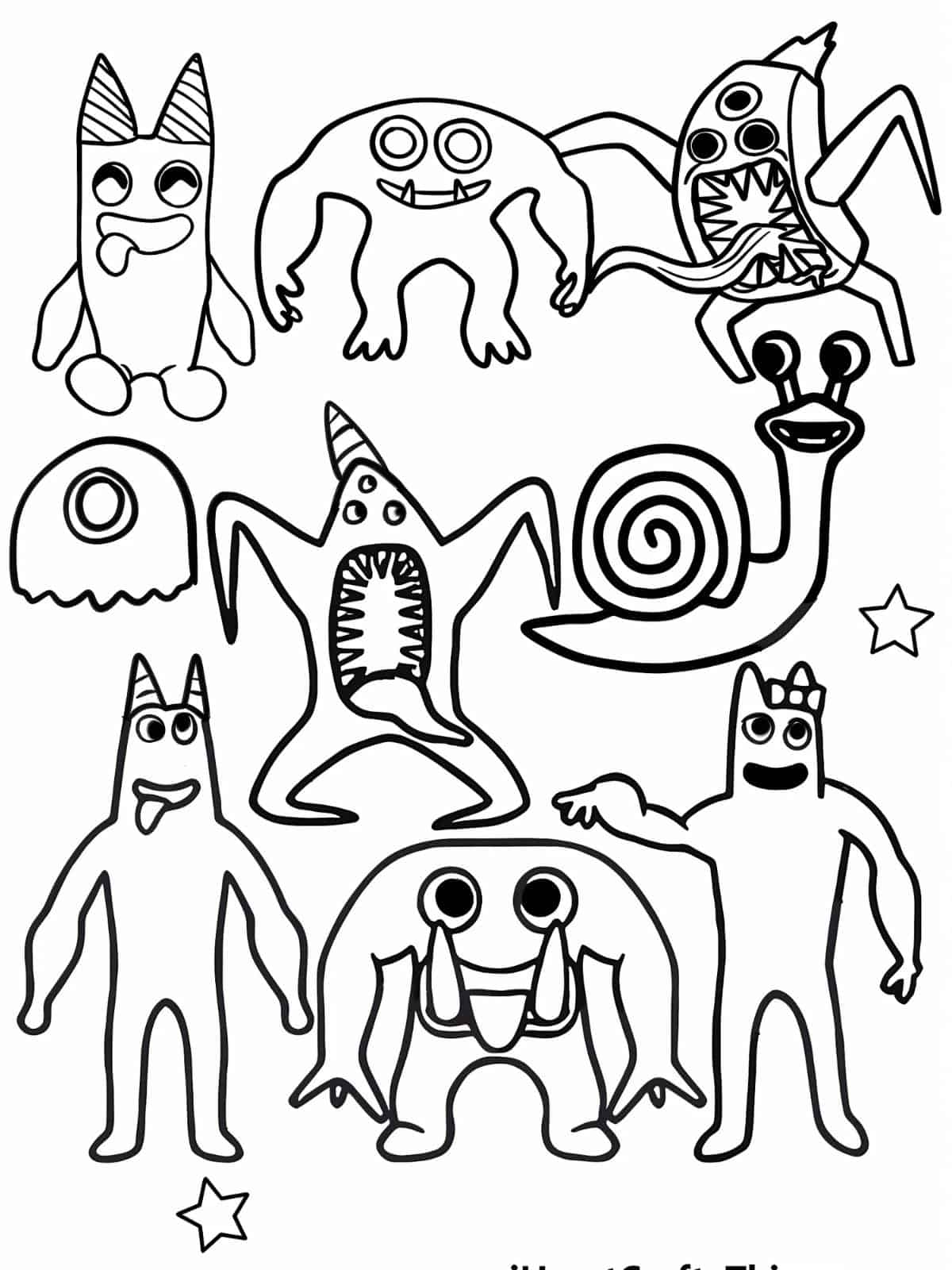 Garten Of Banban Scary Coloring Pages