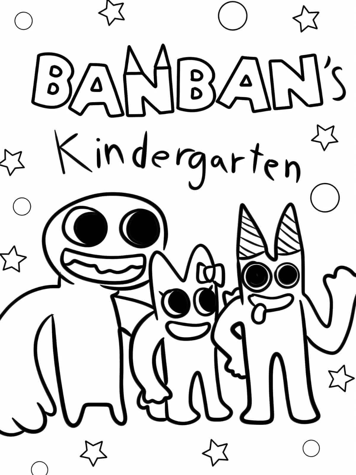 Garten Of Banban Spooky Coloring Pages