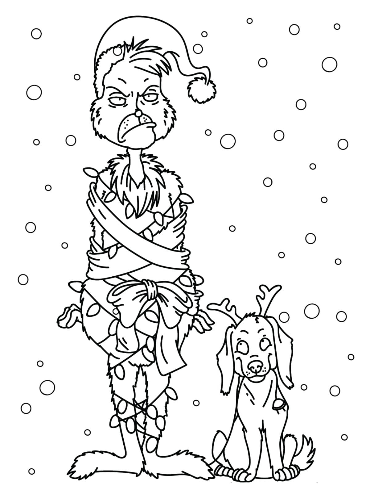 Gift Is Grinch Coloring Pages