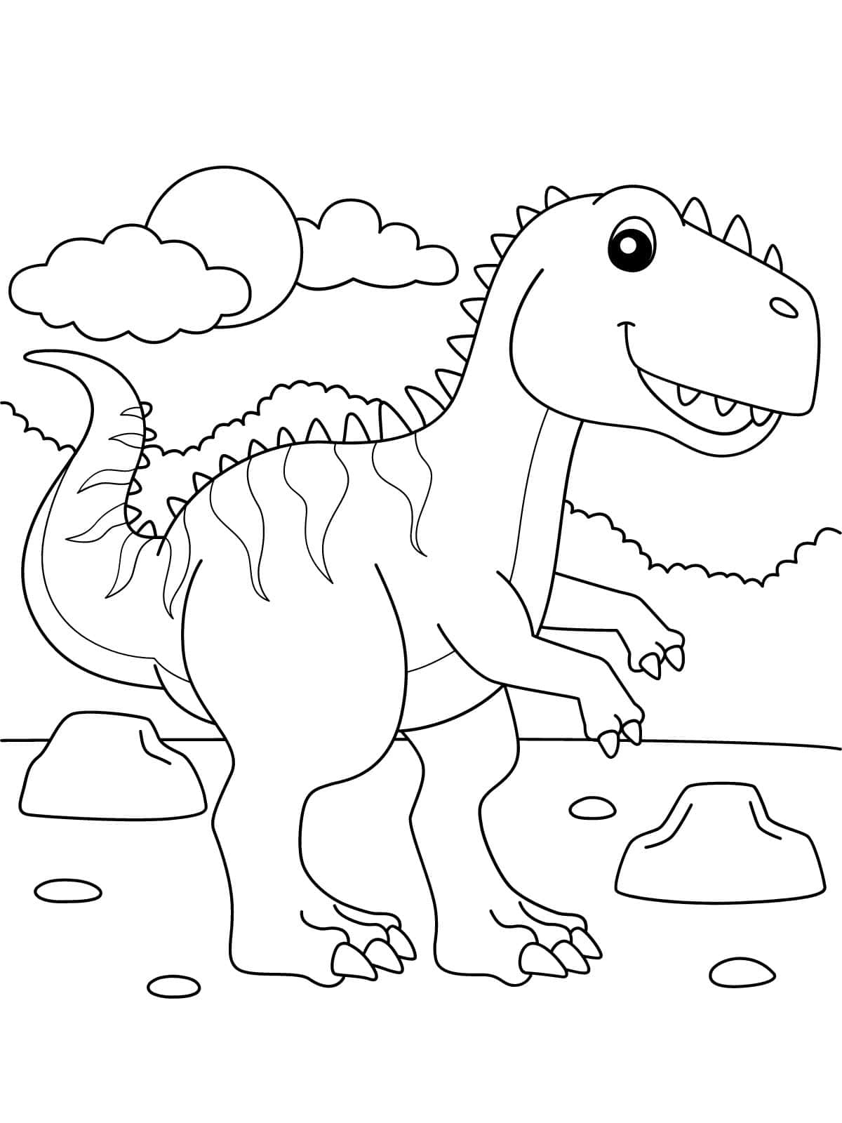 Giganotosaurus Dinosaur Coloring Sheets For Kids