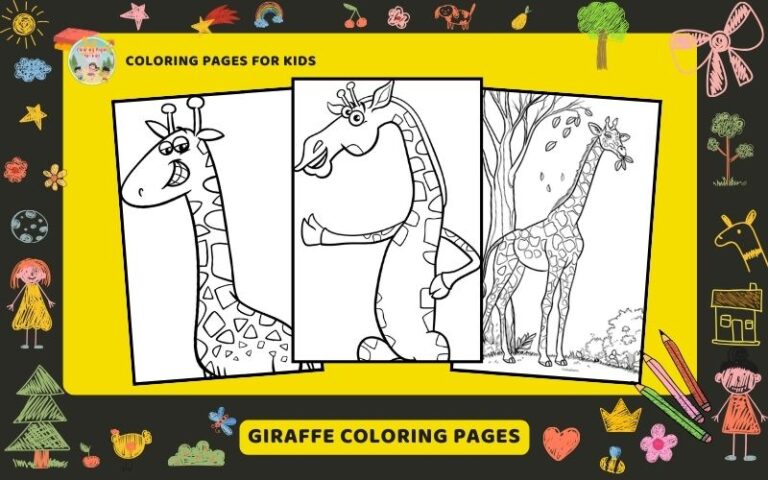 Giraffe Coloring Pages Featured Image Min