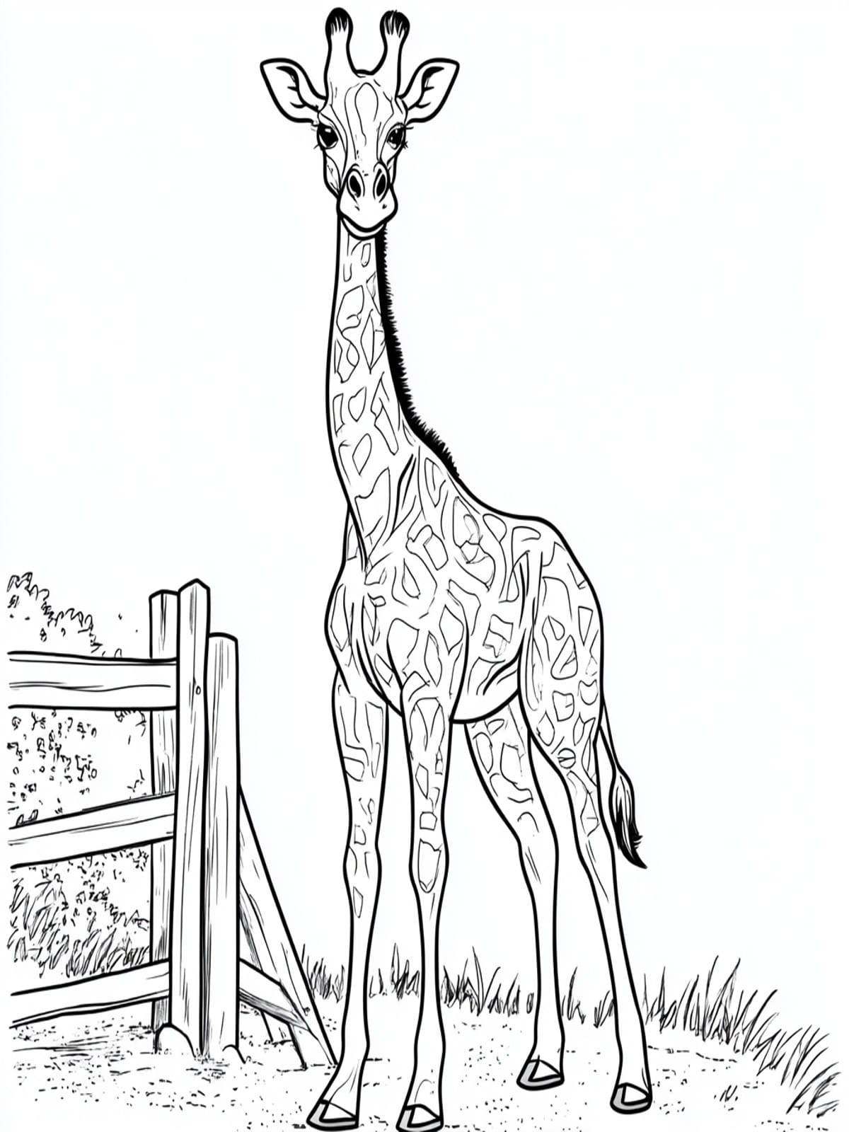 Giraffe Standing Tall Coloring Pages