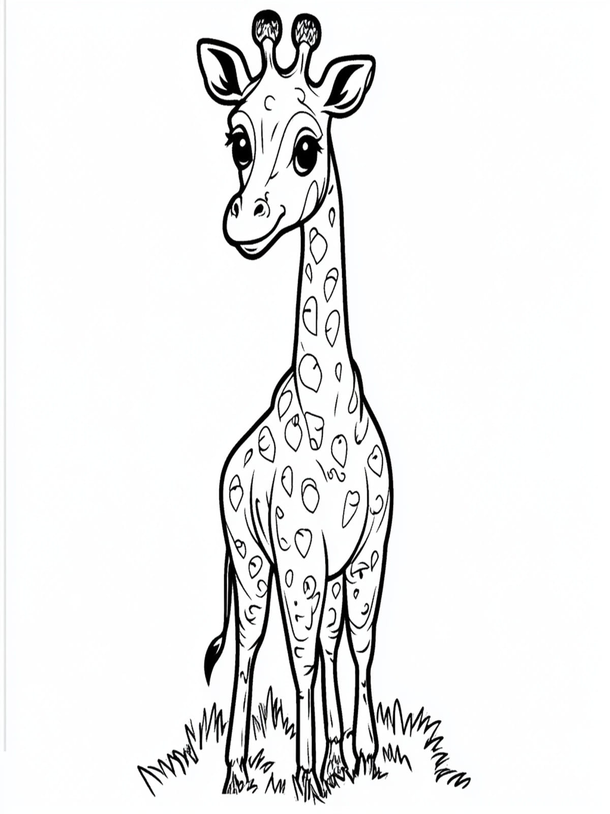 Giraffe Walking Through Savanna Coloring Pages