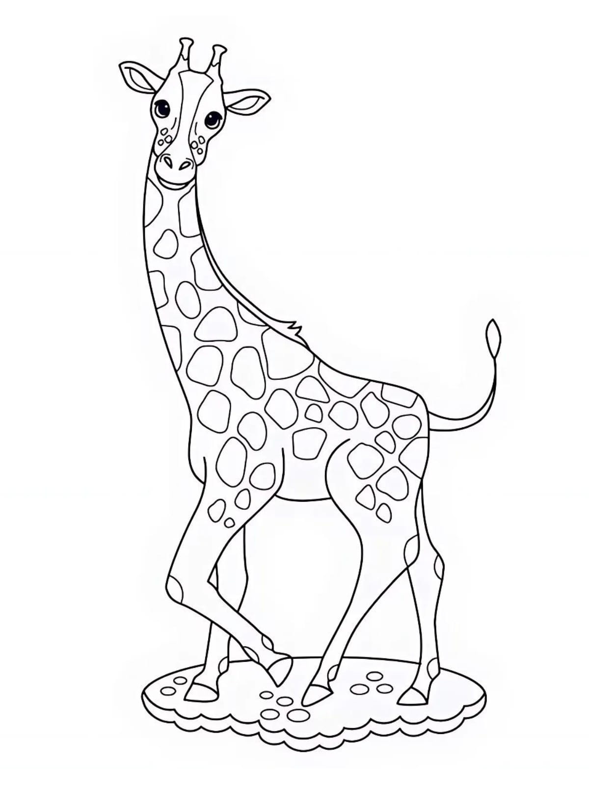 Giraffe With Spots Coloring Sheets