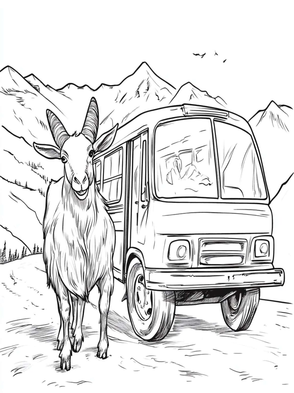 Explore the World of 30+ Goat Coloring Pages 🐐🎨 - Coloringpagesforkids.net
