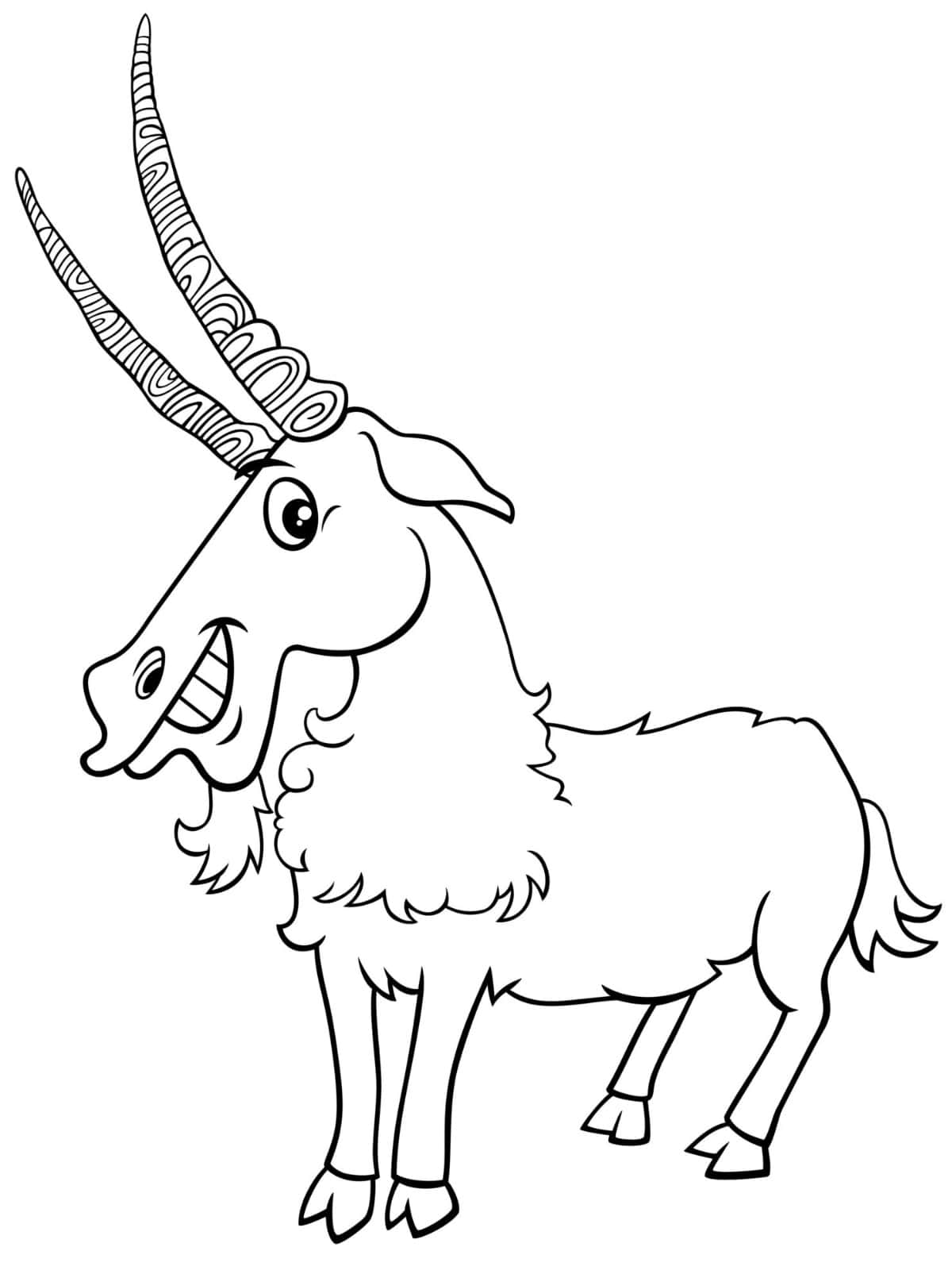 Goat Playing Coloring Pages