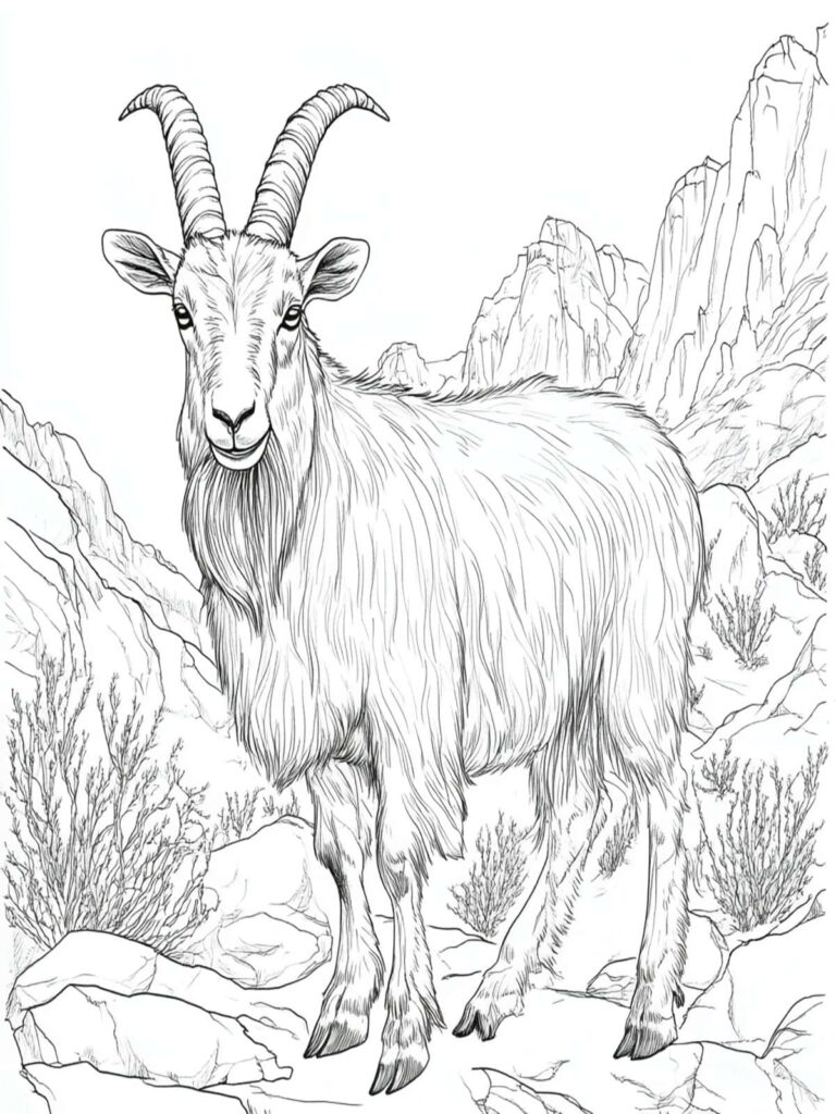 Explore the World of 30+ Goat Coloring Pages 🐐🎨 - Coloringpagesforkids.net
