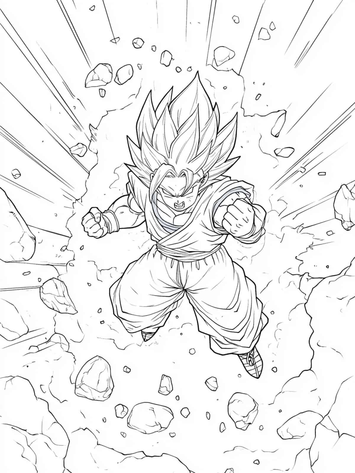 Goku In Dragon Ball Z Coloring Pages